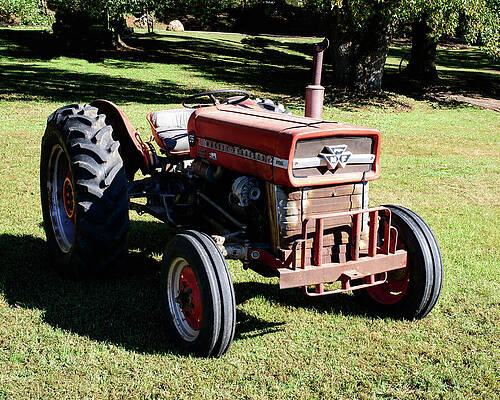 Wall Art featuring the photograph Massey Ferguson 135 Tractor by Flees Photos