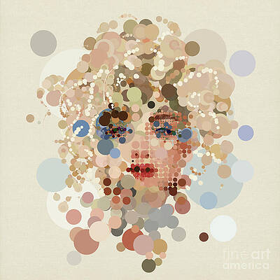 Portrait Wall Art featuring the digital art Material Girl by BFA Prints