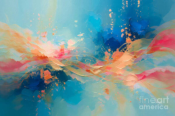 Wall Art featuring the painting Matthew 11 30. Made Kind. Abstract Christian Wall Art, Comfort Gift by Mark Lawrence