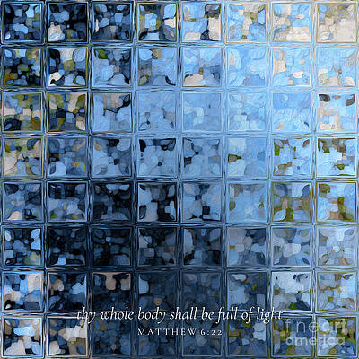 Wall Art featuring the painting Matthew 6 22 Square Christian Art, Full Of Light by Mark Lawrence