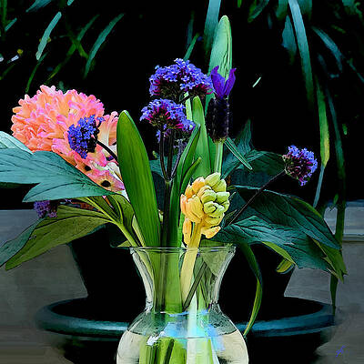 Still Life Wall Art featuring the digital art May Bouquet by Gina Harrison