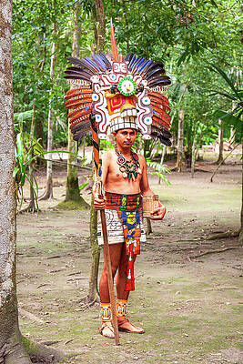Traditional Mayan Warrior Attire Photograph