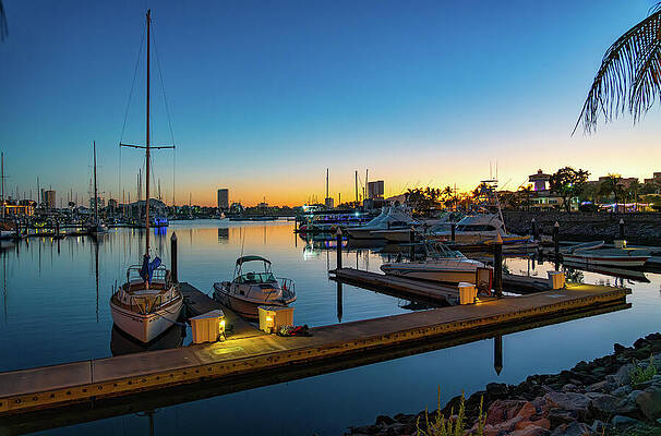 Mexico Wall Art featuring the photograph Mazatlan Marina Sunset by Tommy Farnsworth