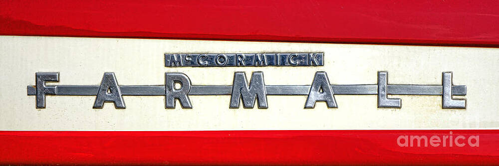 Wall Art featuring the photograph Mc Cormick Farmall Nameplate by Olivier Le Queinec