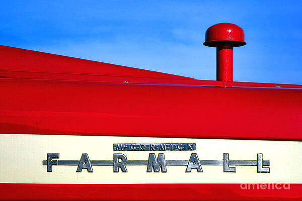 Wall Art featuring the photograph McCormick Farmall 450 Hood by Olivier Le Queinec