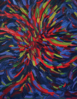 Wall Decor Painting - MCG No. 60 Abstract Oil Painting by Michel Cruz-Garcia