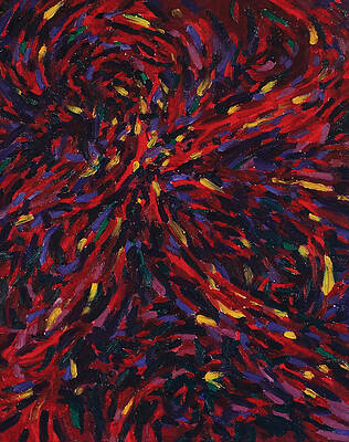 Wall Decor Painting - MCG No. 61 Abstract Oil Painting by Michel Cruz-Garcia