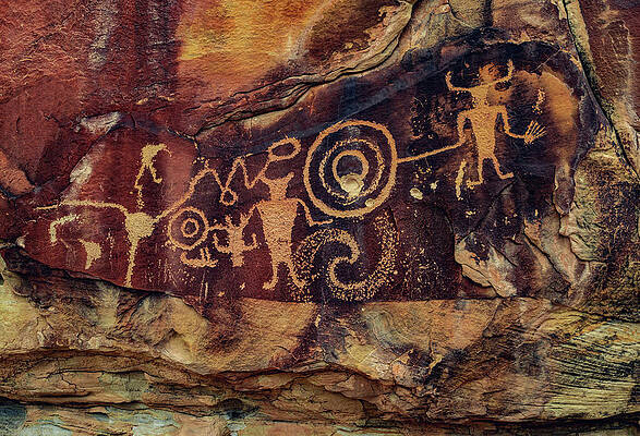 Scenery Photograph - McKee Springs Spiral Panel, Utah by Abbie Warnock