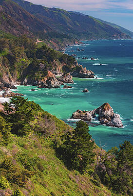 Beautiful Photograph - McWay Rocks And Coastline, Big Sur, California - Vertical by Abbie Warnock