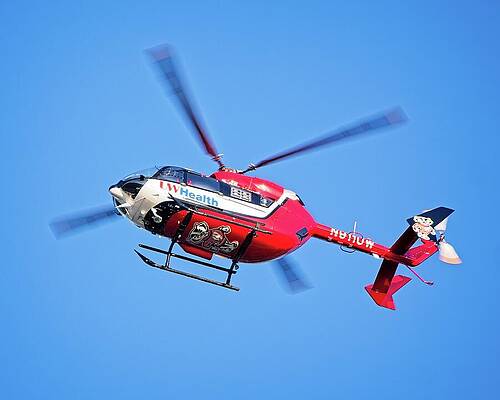 Wall Art featuring the photograph Medflight Helicopter by Steven Ralser