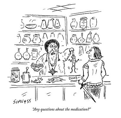Medieval Apothecary Humor Drawing