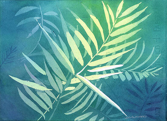 Wall Art featuring the painting Meditative Palm by Lois Blasberg
