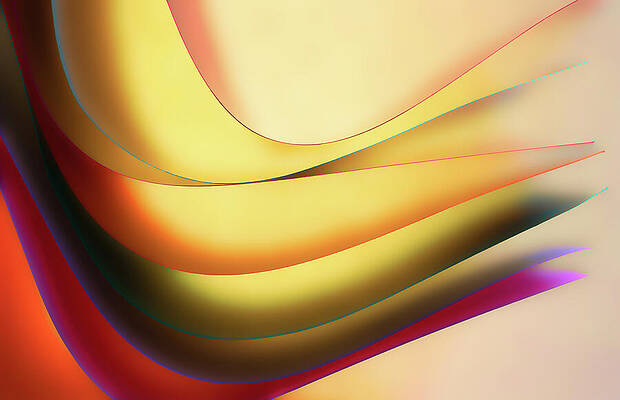 Yellow Wall Art featuring the photograph Medley Of Colors - Paper Abstract by Elvira Peretsman