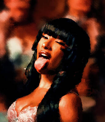 Digital Art - Megan Thee Stallion, Mamushi by Gradify Creations