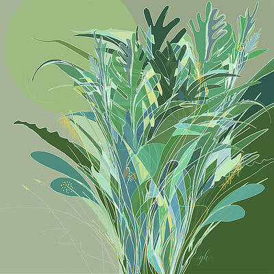 Spring Digital Art - Melange Subdued by Gina Harrison
