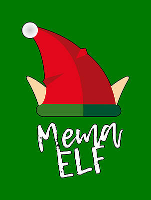 Xmas Wall Art featuring the digital art Mema Elf Christmas Costume by Flippin Sweet Gear