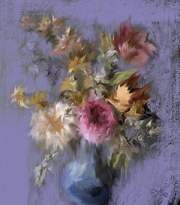 Flower Wall Art featuring the painting Whispered Garden by Sonja Kraft