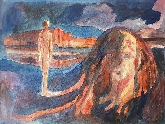 Wall Art featuring the painting Memory Of Past Life by Enrico Garff