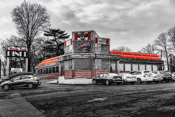 Wall Art featuring the photograph Menlo Park Diner by Penny Polakoff