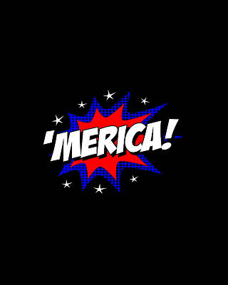 State Wall Art featuring the digital art Merica America by Flippin Sweet Gear