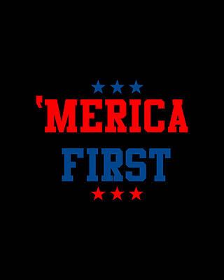 Cool Wall Art featuring the digital art Merica First by Flippin Sweet Gear