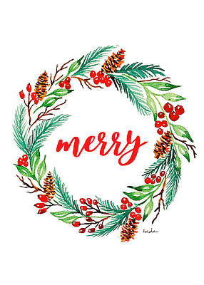 Wall Art featuring the painting Merry by Catherine Bede