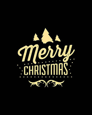 Xmas Wall Art featuring the digital art Merry Christmas by Flippin Sweet Gear