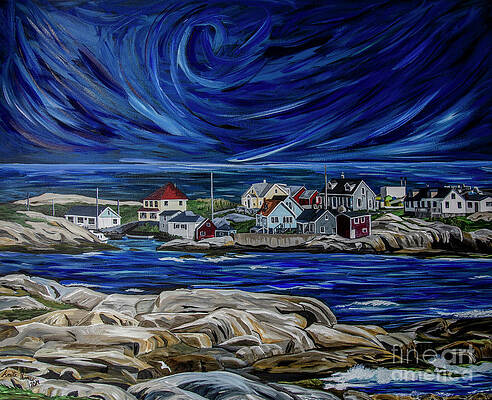 Wall Art featuring the painting Mesmerizing Maritimes by Anita Thomas