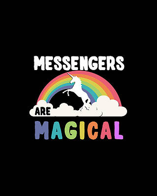 Unicorn Wall Art featuring the digital art Messengers Are Magical by Flippin Sweet Gear
