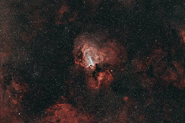 Nebula Photograph - Messier 17 In Narrowband by Brian Weber