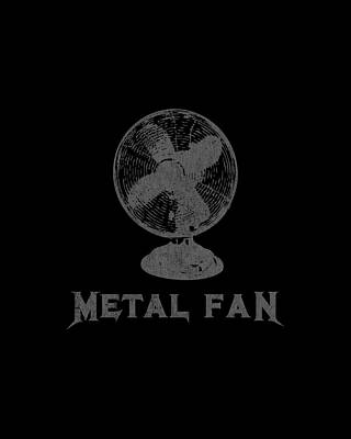 Pun Wall Art featuring the digital art Metal Fan Heavy Metal Funny Rock Pun by Flippin Sweet Gear
