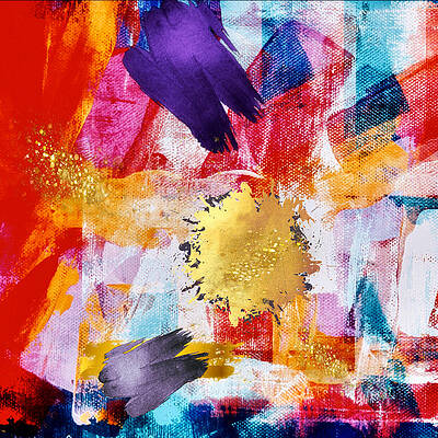 Abstract Digital Art - Meteor by Canessa Thomas