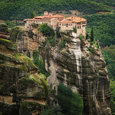 Wall Art featuring the photograph Meteora Monastery I by Rebecca Herranen