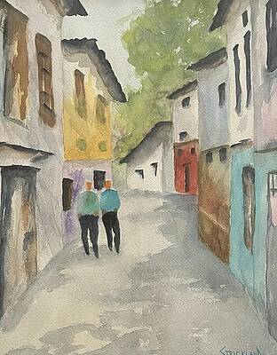 Greenery Painting - Mexico Afternoon by Judy Strickland