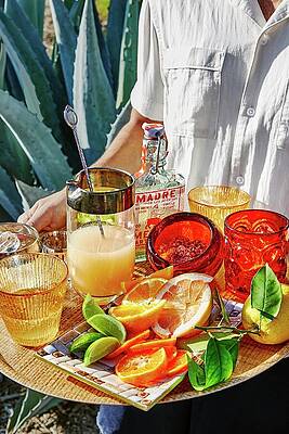 Vibrant Photograph - Mezcal With Citrus by Alex Lau