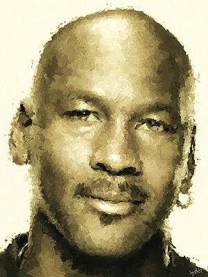 Sports Wall Art featuring the painting Michael Jordan by Gradify Creations