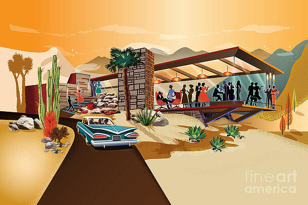 Mid Century Digital Art for Sale by Diane Dempsey