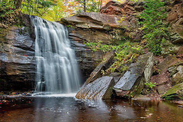 Fall Wall Art featuring the photograph Middle Hungarian Falls In Autumn by Michael Collins