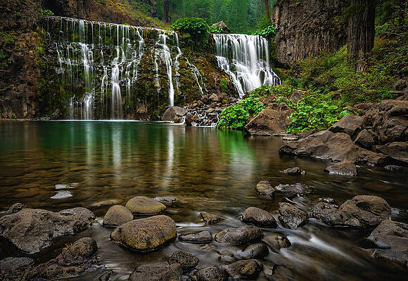 California Photograph - Middle McCloud Falls And Pool 2, California by Abbie Warnock
