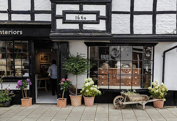 Historical Wall Art featuring the photograph Midhurst Shops by Shirley Mitchell
