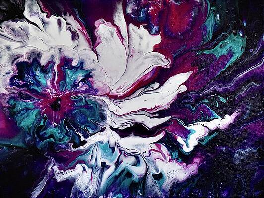 Abstract Wall Art featuring the painting Midnight Beauty by Art From the Heart