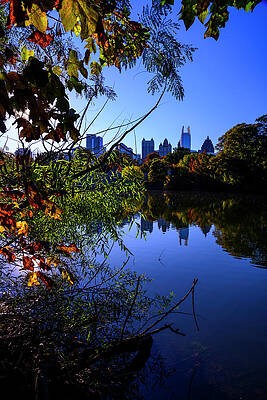 Atlanta Wall Art featuring the photograph Midtown Atlanta And Lake Clara Meer by Anthony Hightower