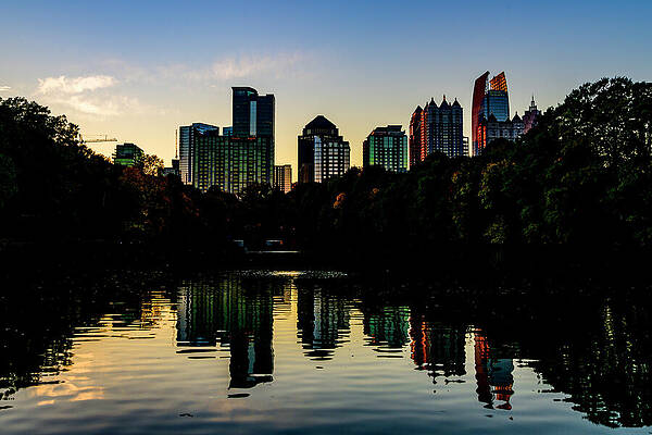 Georgia Photograph - Midtown Atlanta Closeup At Sunset by Anthony Hightower