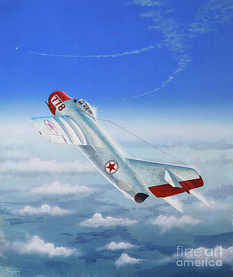 Airplane Painting - Mikoyan-Gurevich MiG-15 by Steve Ferguson