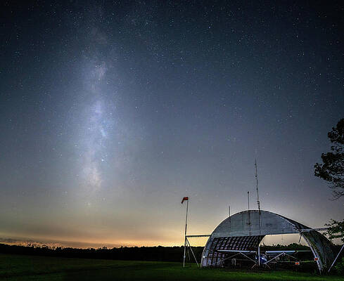 Landscape Photograph - Milky Way Over Good Hill Airport by Dave King