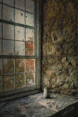 Wall Art featuring the painting Mill Window by Jeffrey Kolker