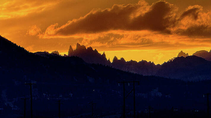 Minarets Dramatic Sunset by Bonnie Colgan
