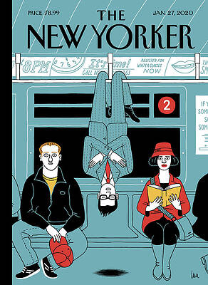 Commuters in a Subway Car Wall Art