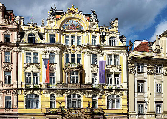 Ornate Baroque Building Facade Wall Art