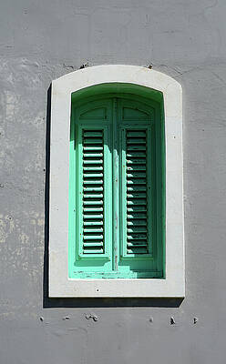 Mint Green Window Shutters by Richard Reeve